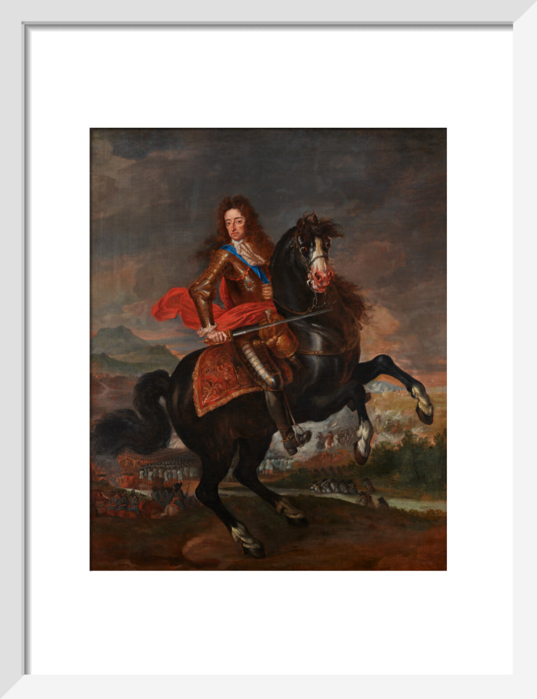 King william iii portrait print (art print, small, white frame)