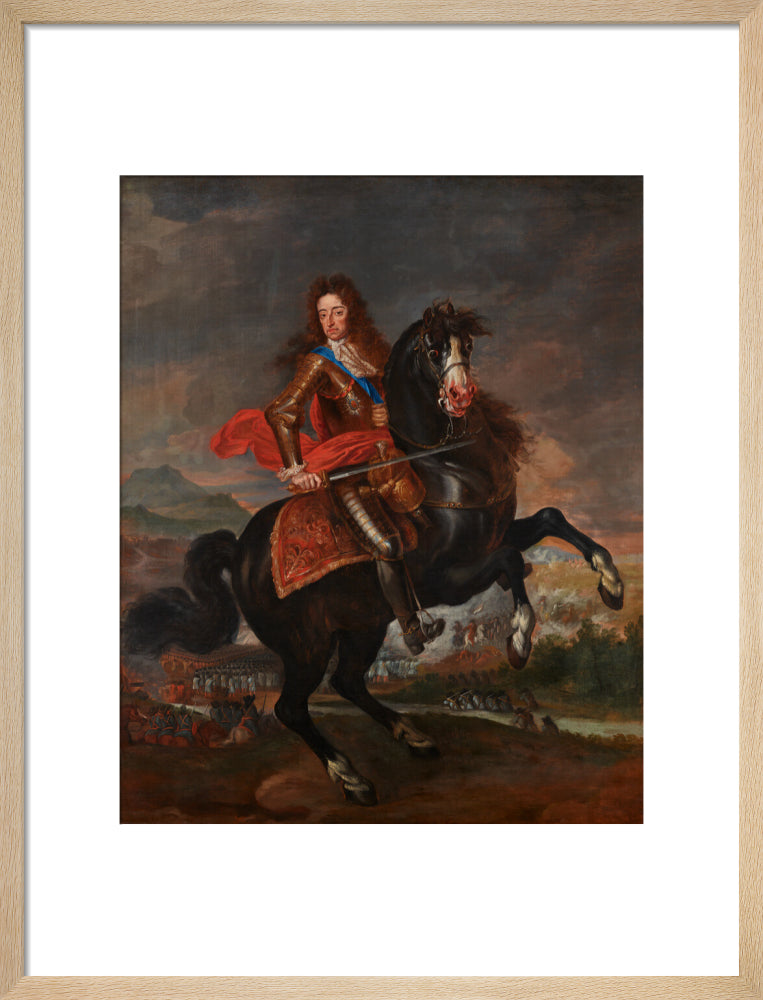 King william iii portrait print (art print, medium, natural frame)