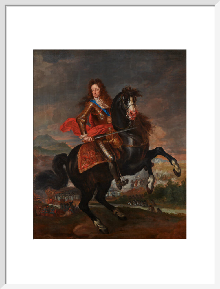 King william iii portrait print (art print, large, white frame)
