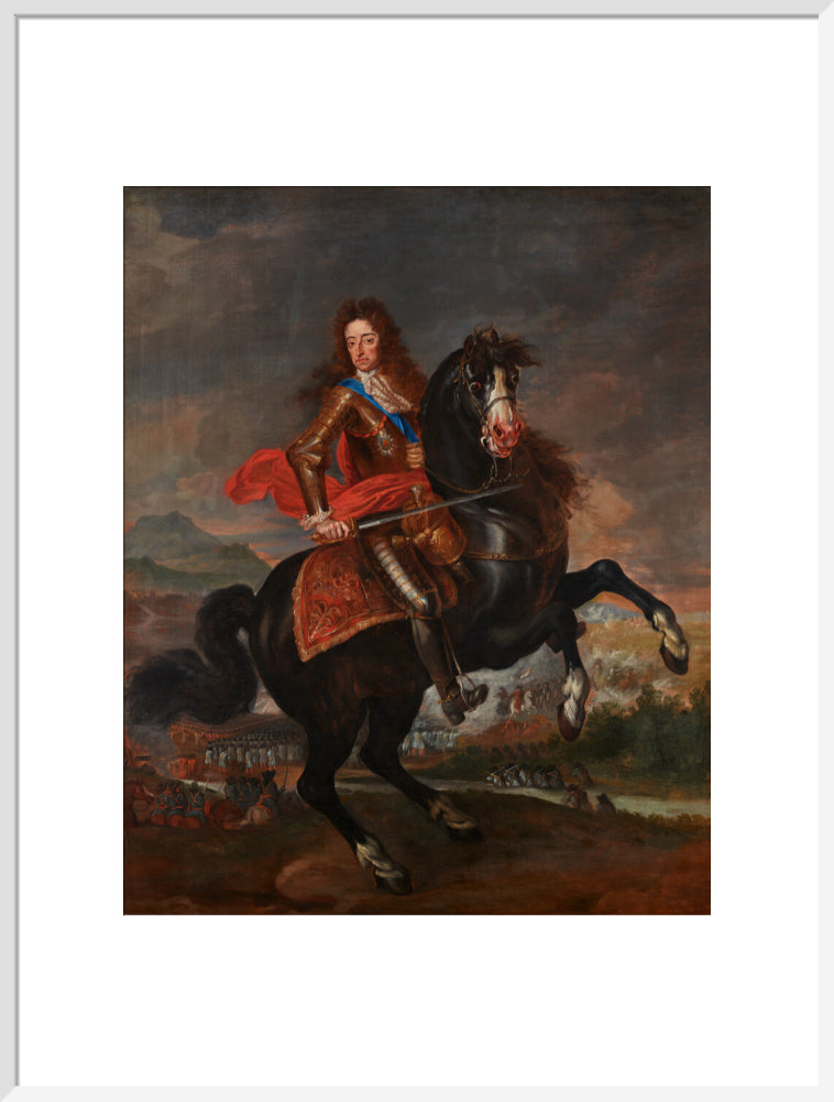 King william iii portrait print (art print, extra large, white frame)