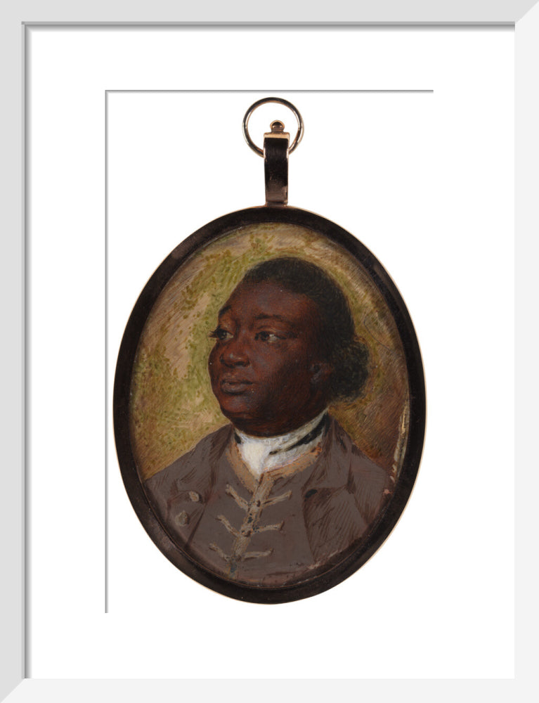 Ignatius sancho portrait print (art print, small, white frame)