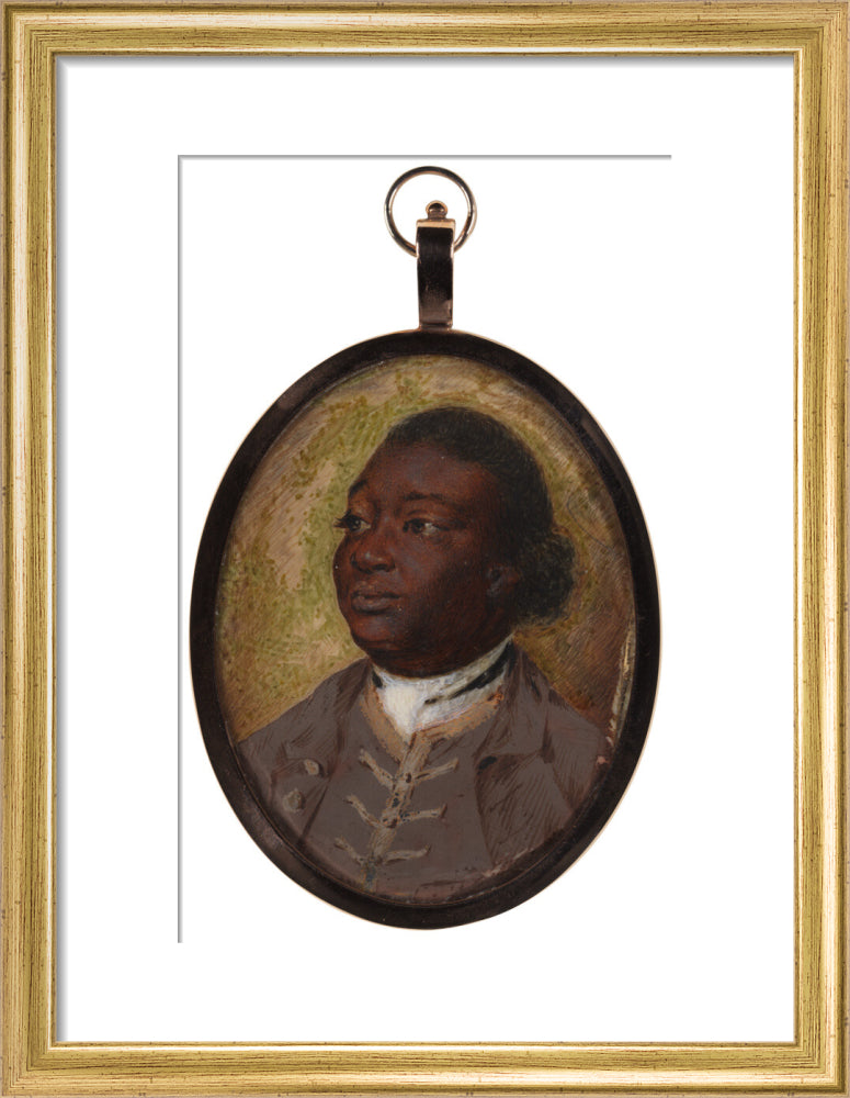 Ignatius sancho portrait print (art print, small, gold frame)