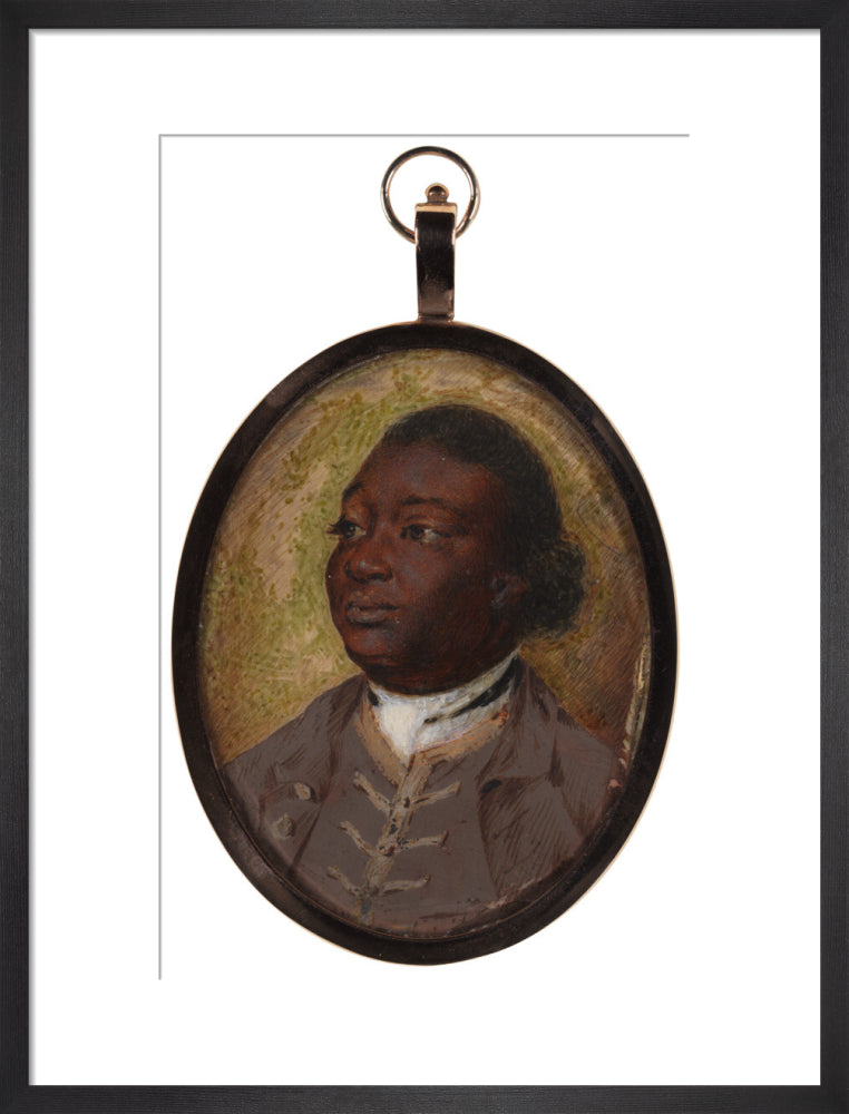 Ignatius sancho portrait print (art print, medium, black frame)