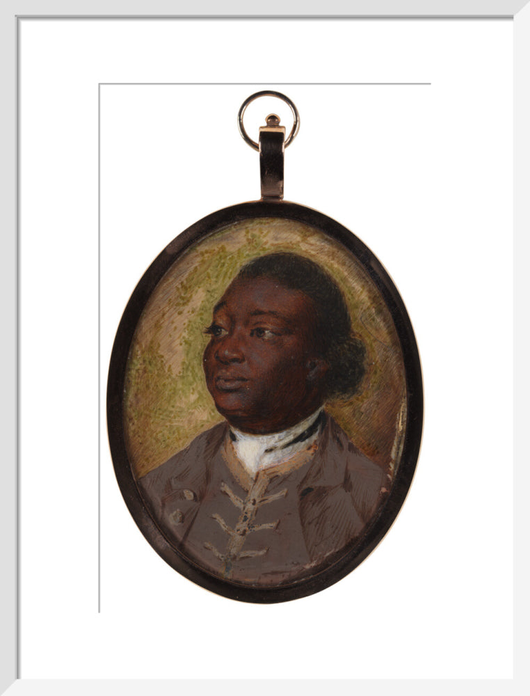 Ignatius sancho portrait print (art print, medium, white frame)