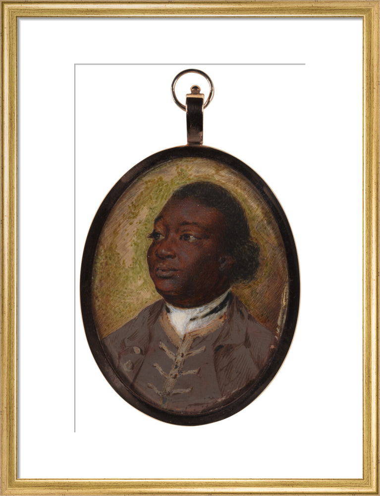 Ignatius sancho portrait print (art print, medium, gold frame)