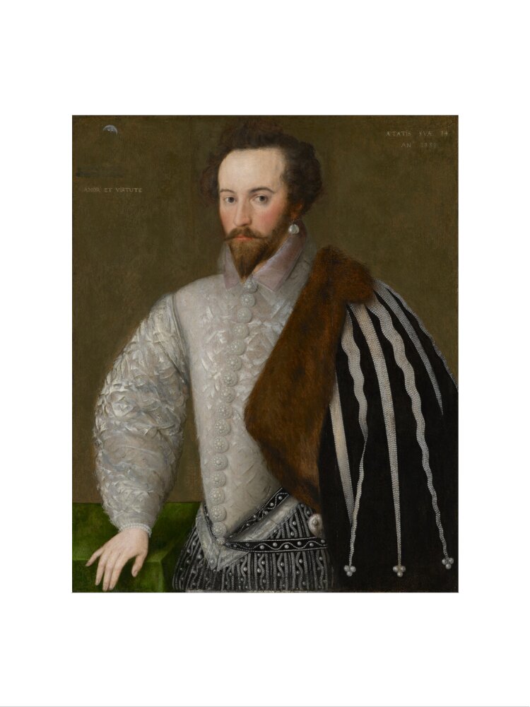 Sir walter ralegh (raleigh) portrait print (art print, medium, no frame)
