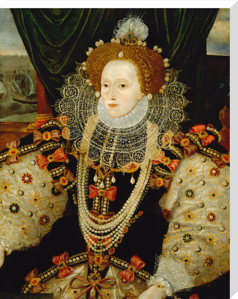 Queen elizabeth i portrait print (stretched canvas, extra large, no frame)