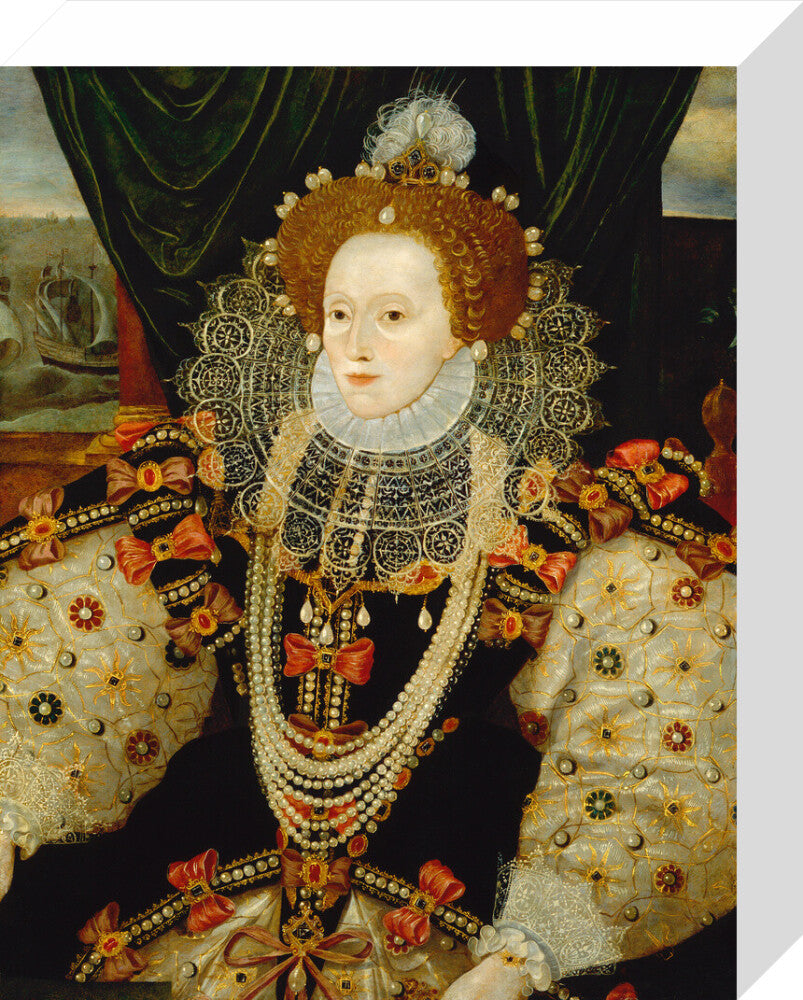 Queen elizabeth i portrait print (stretched canvas, small, no frame)
