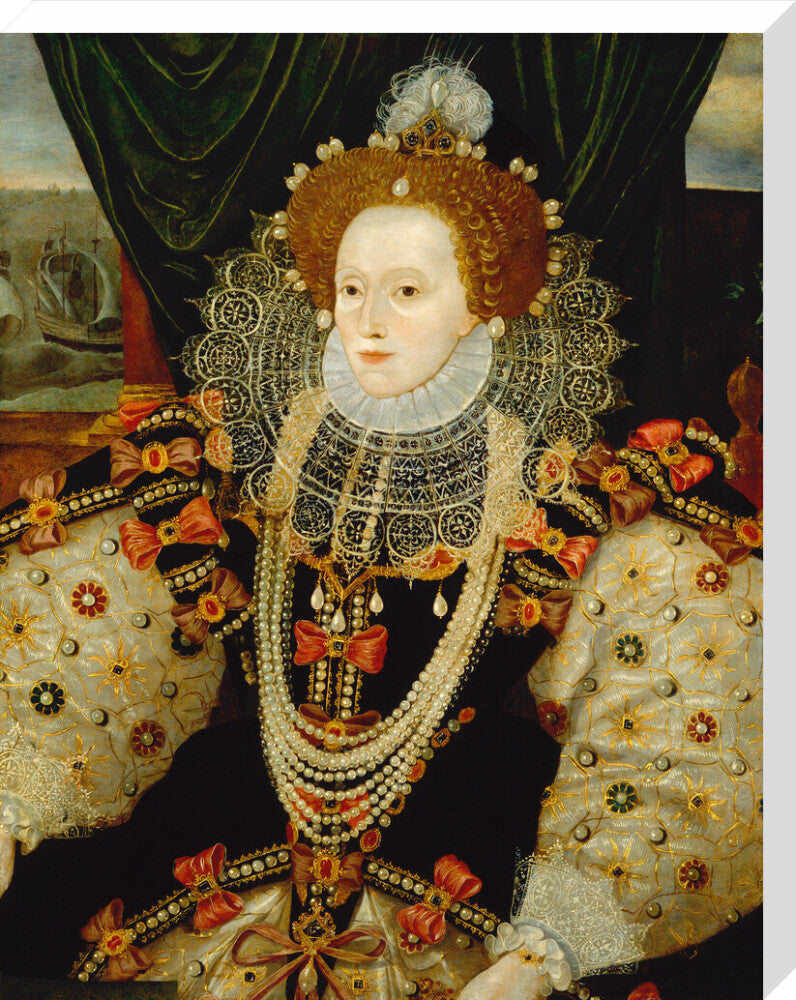 Queen elizabeth i portrait print (stretched canvas, large, no frame)