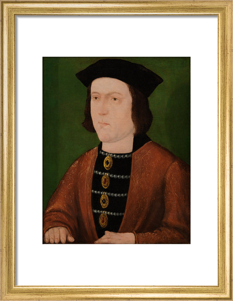 King edward iv portrait print (art print, small, gold frame)
