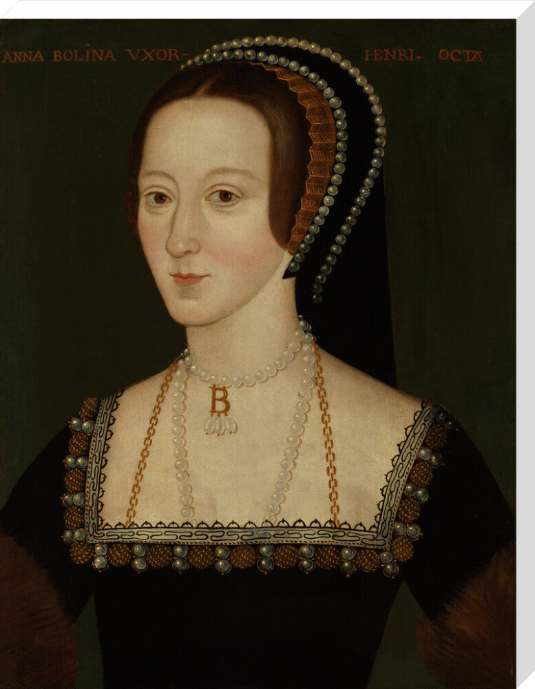 Anne boleyn portrait print (stretched canvas, extra large, no frame frame)