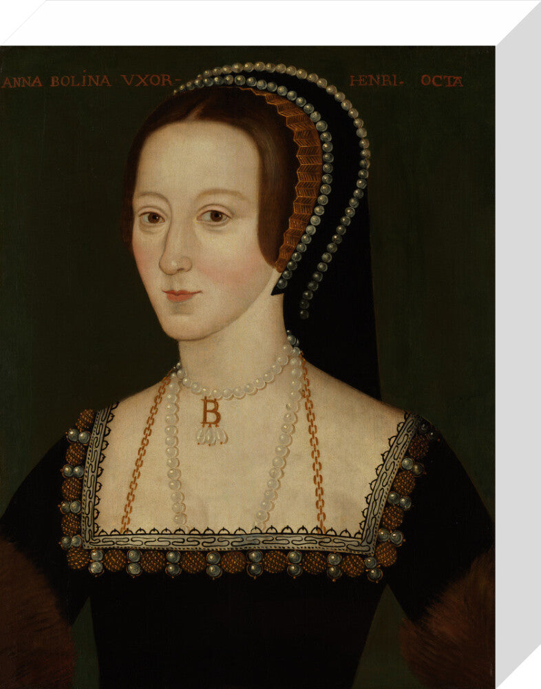 Anne boleyn portrait print (stretched canvas, small, no frame frame)