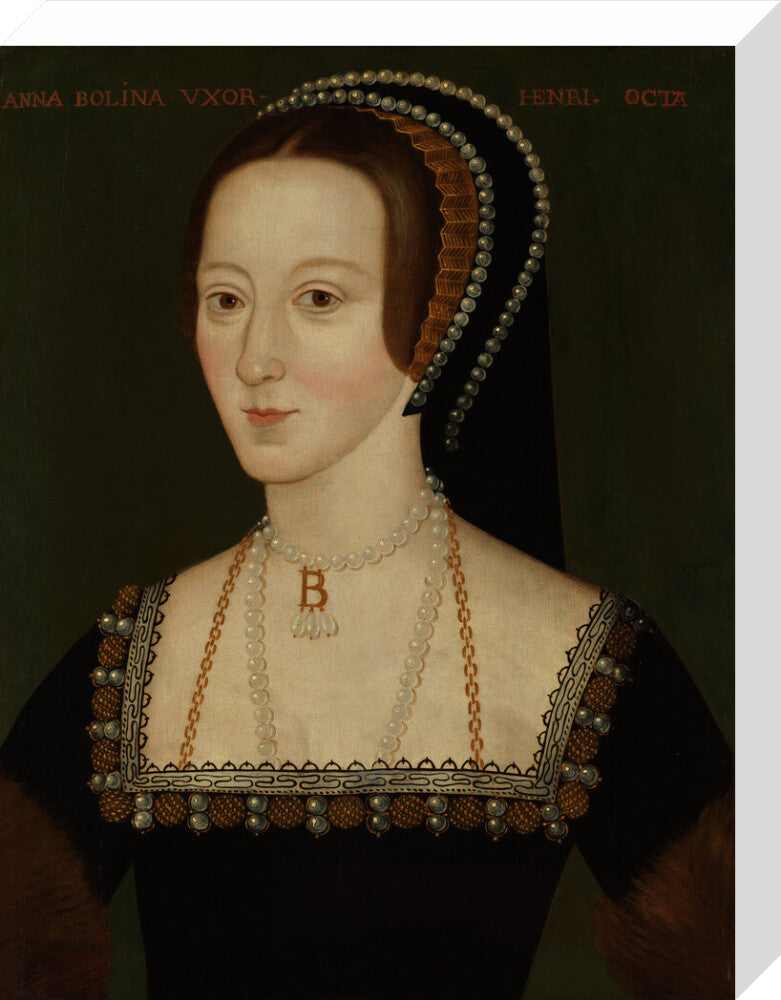Anne boleyn portrait print (stretched canvas, medium, no frame frame)