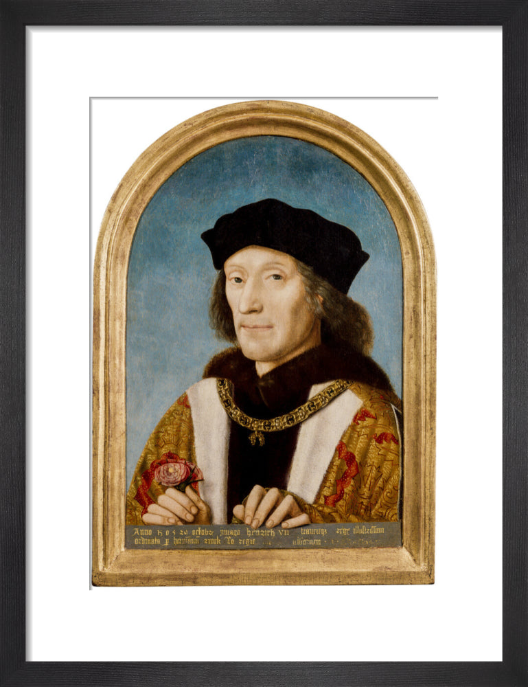 King henry vii portrait print (art print, small, black frame)