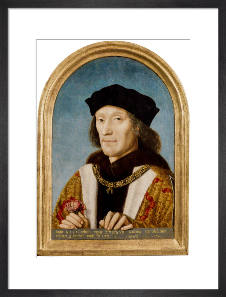 King henry vii portrait print (art print, medium, black frame)