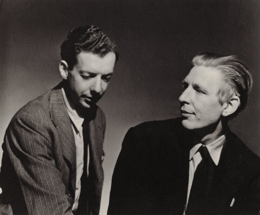 Benjamin britten; w.h. auden portrait print