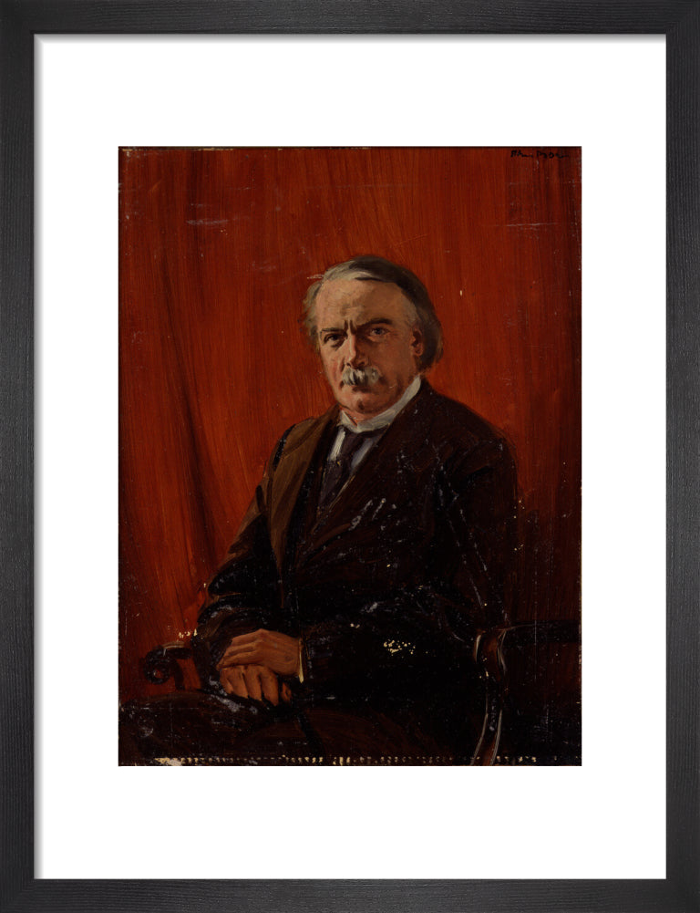 David lloyd george portrait print (art print, small, black frame)