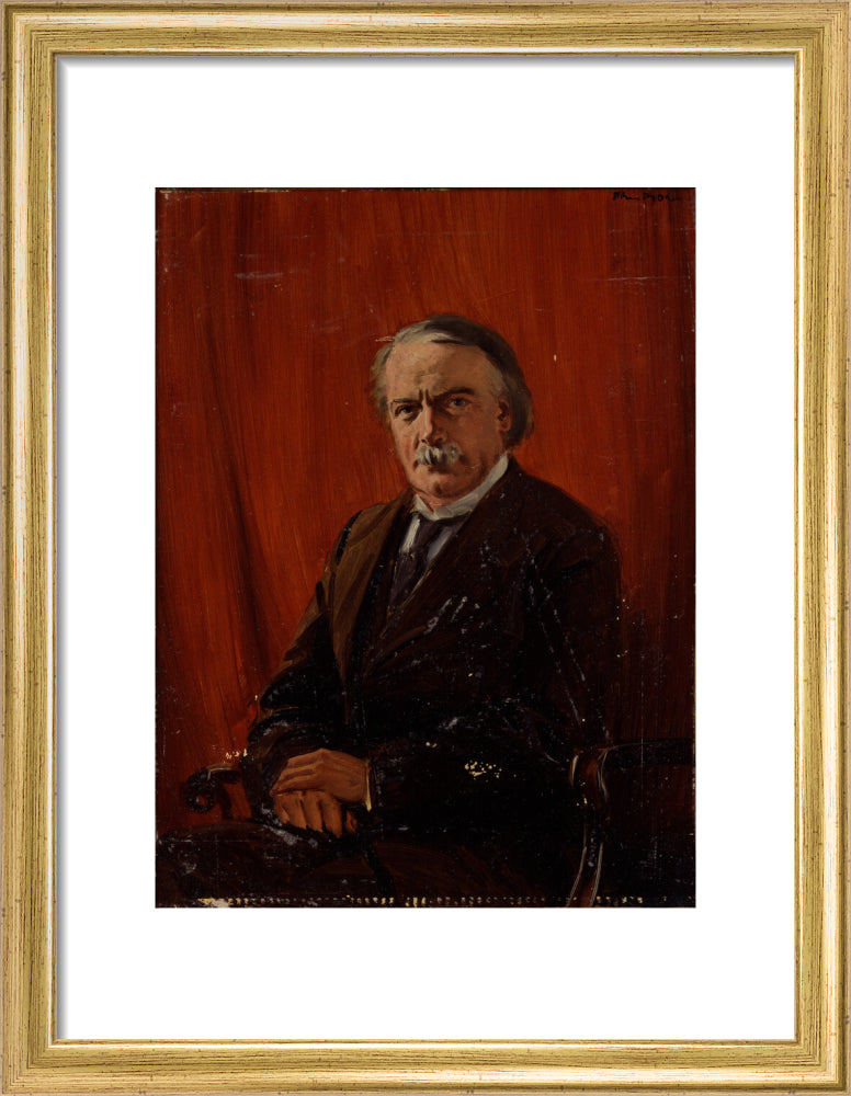 David lloyd george portrait print (art print, small, gold frame)