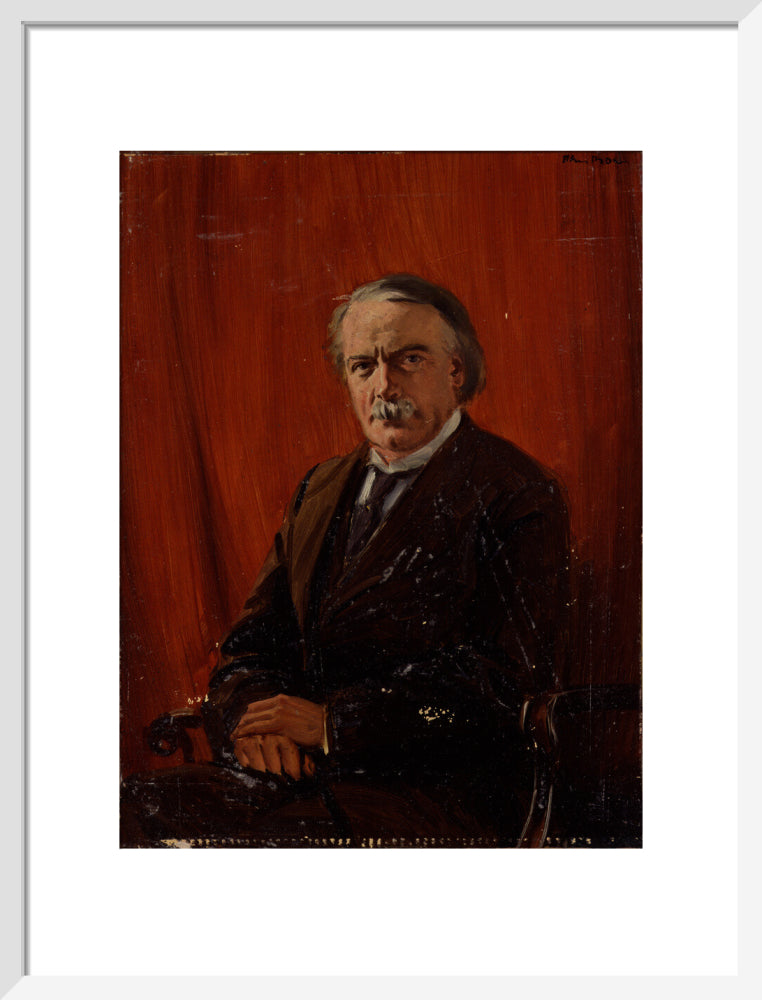 David lloyd george portrait print (art print, medium, white frame)