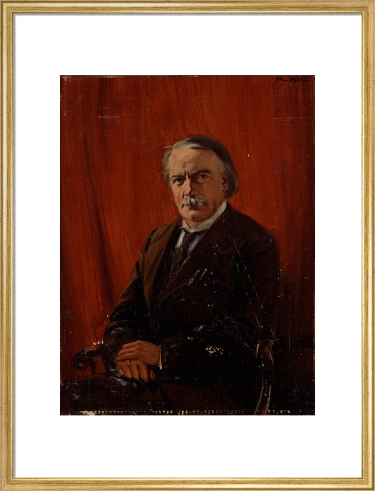 David lloyd george portrait print (art print, large, gold frame)