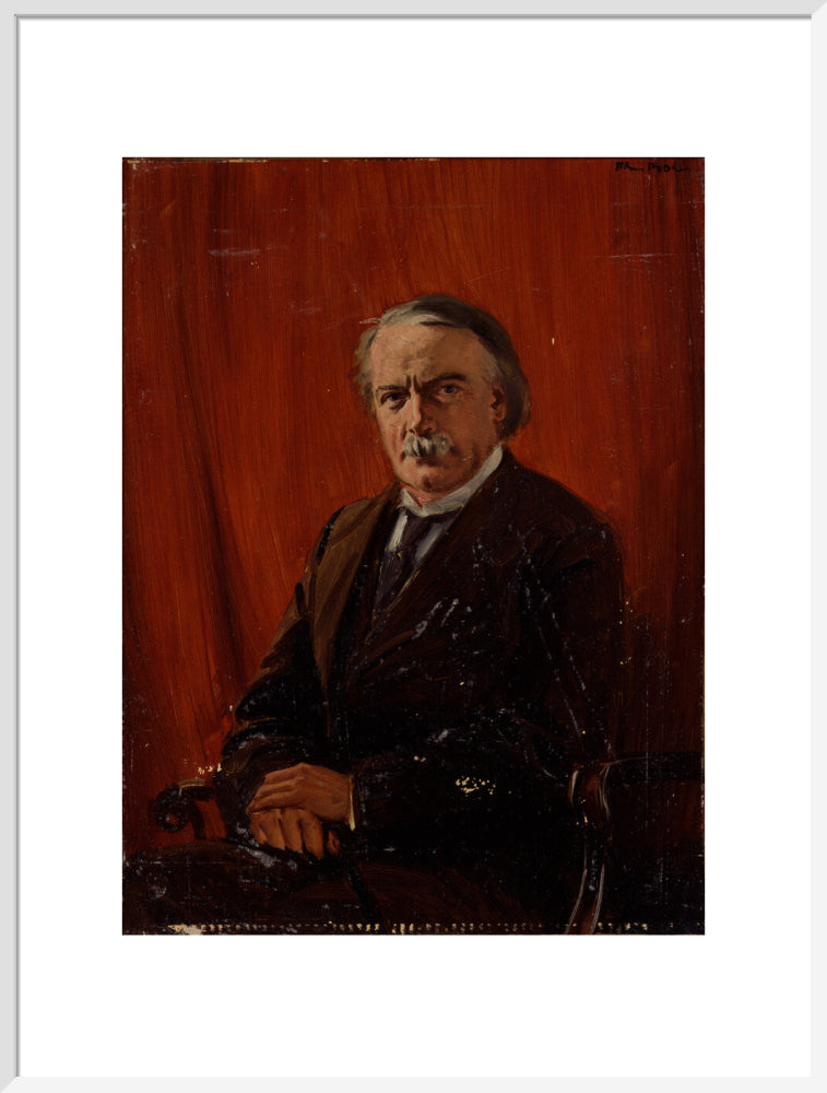 David lloyd george portrait print (art print, extra large, white frame)
