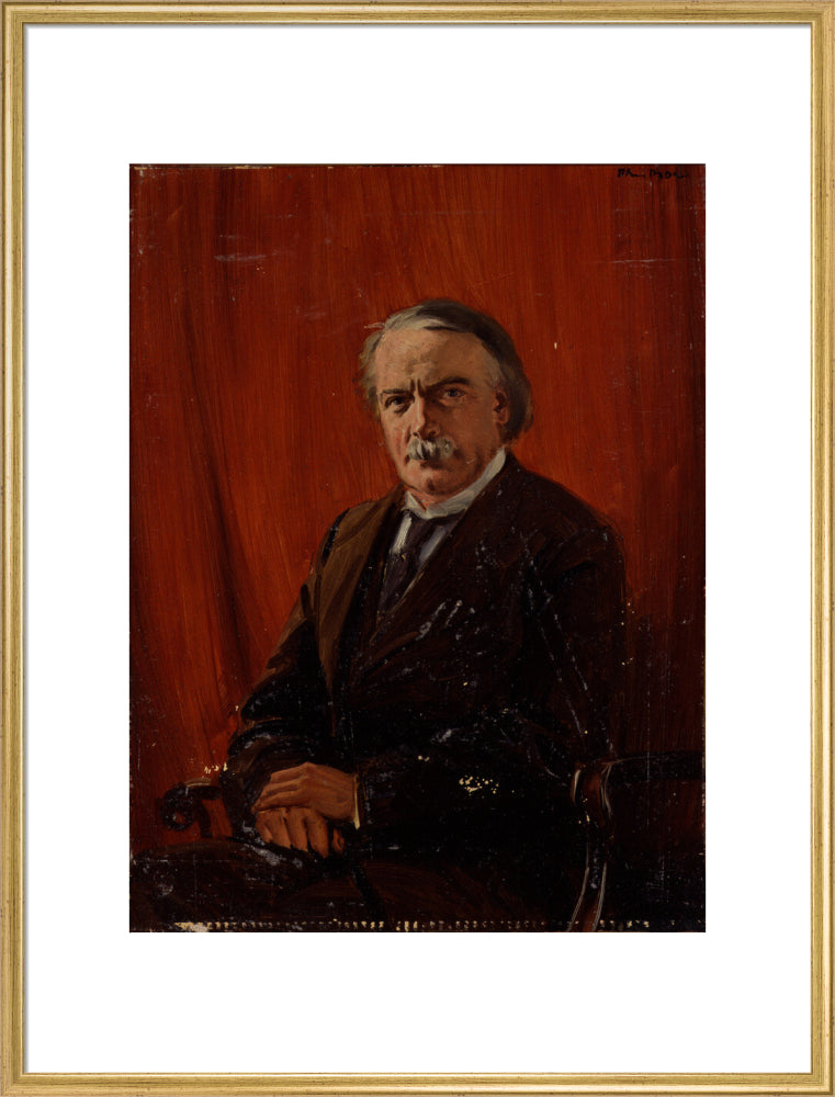 David lloyd george portrait print (art print, extra large, gold frame)