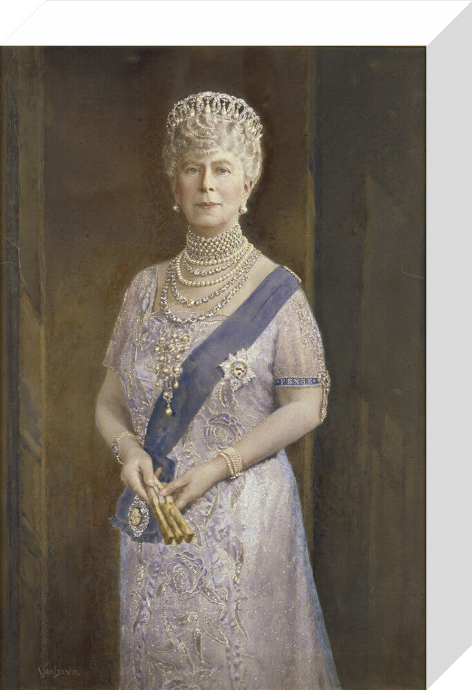 Queen mary portrait print (stretched canvas, small, no frame)