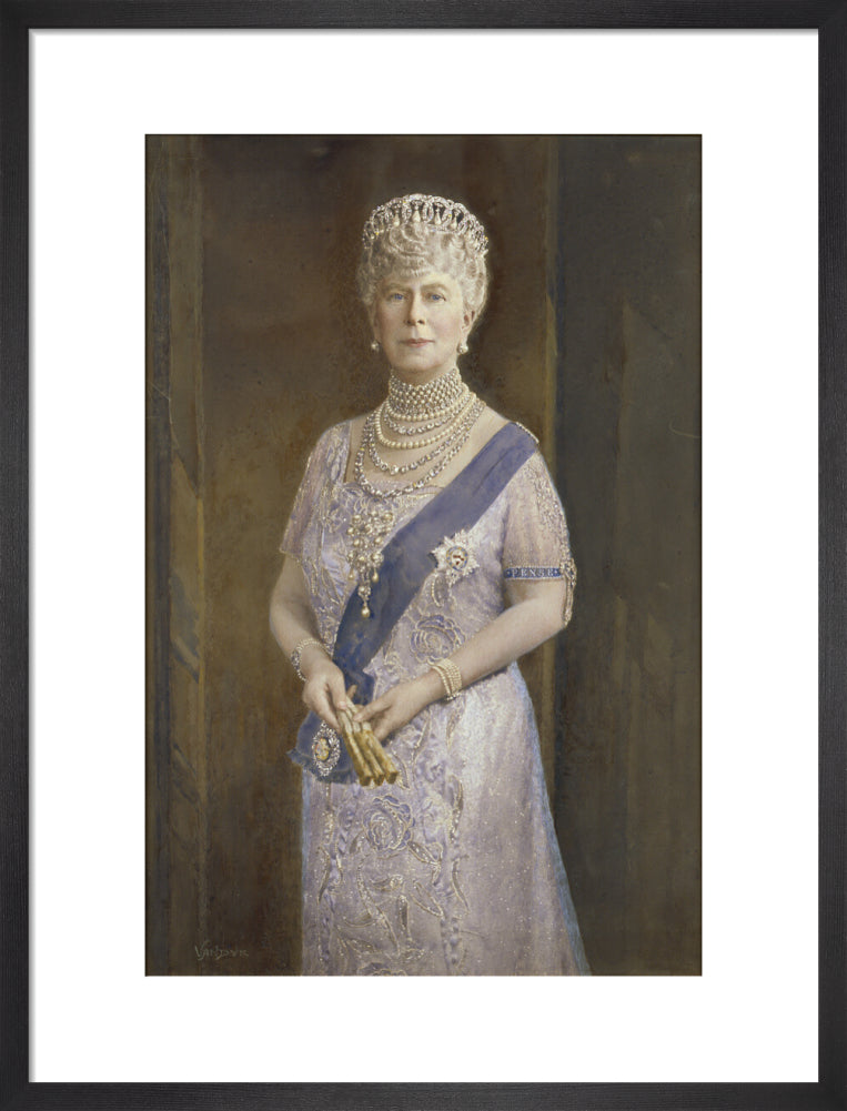 Queen mary portrait print (art print, medium, black frame)