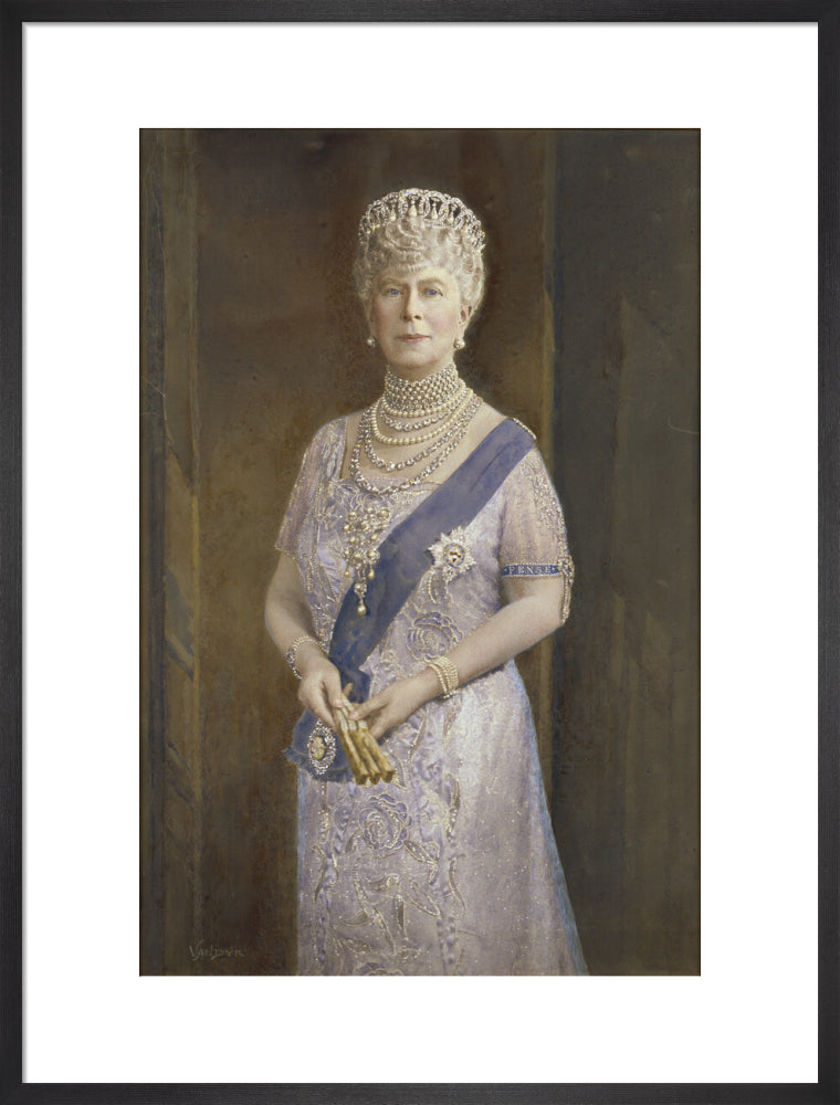 Queen mary portrait print (art print, large, black frame)