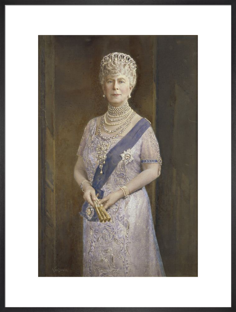 Queen mary portrait print (art print, extra large, black frame)