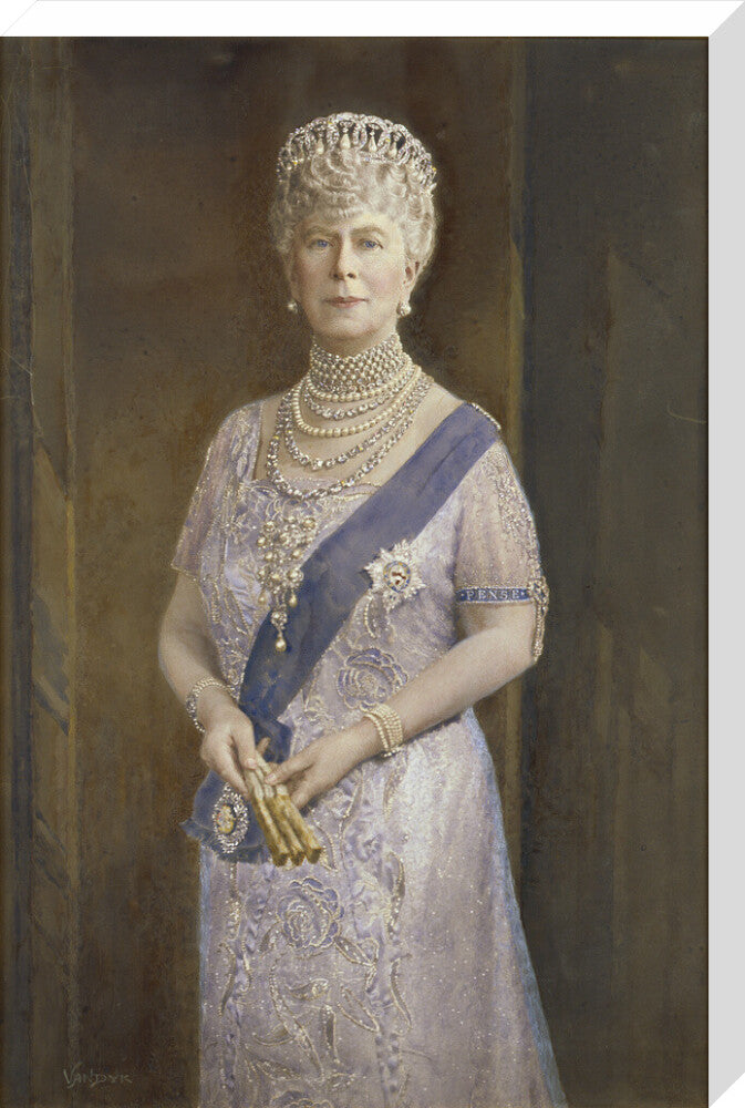 Queen mary portrait print (stretched canvas, large, no frame)