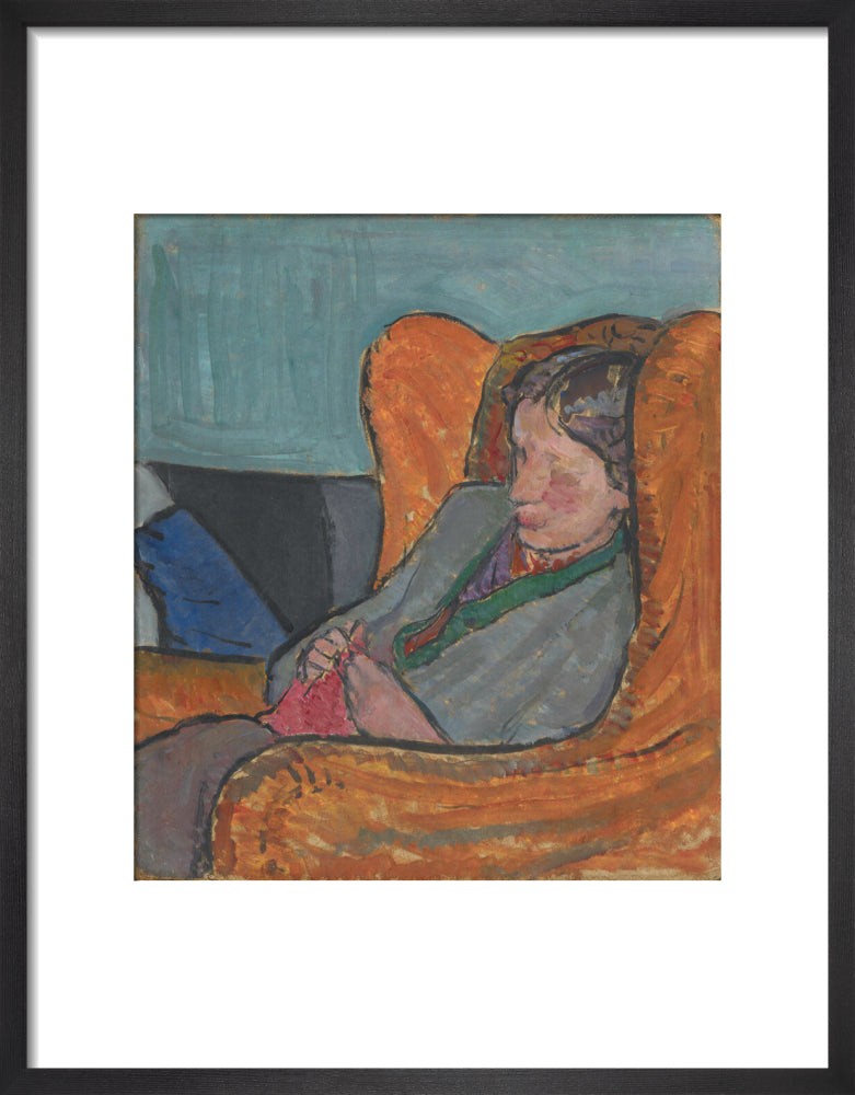 Virginia woolf portrait print (art print, small, black frame)