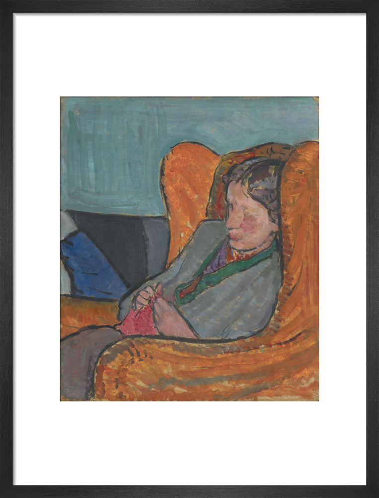 Virginia woolf portrait print (art print, medium, black frame)