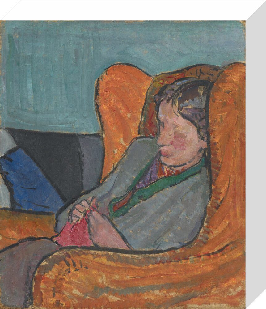 Virginia woolf portrait print (stretched canvas, small, no frame)