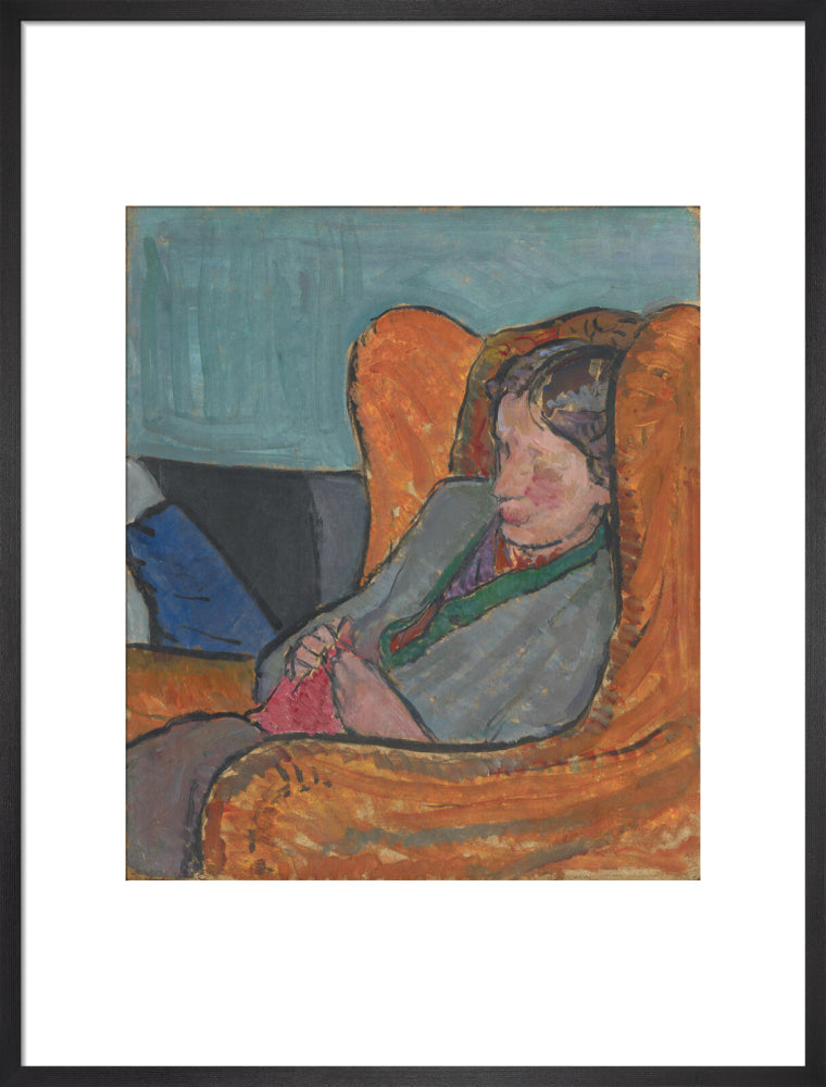 Virginia woolf portrait print (art print, large, black frame)