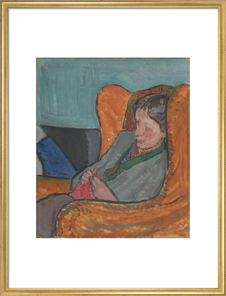 Virginia woolf portrait print (art print, large, gold frame)