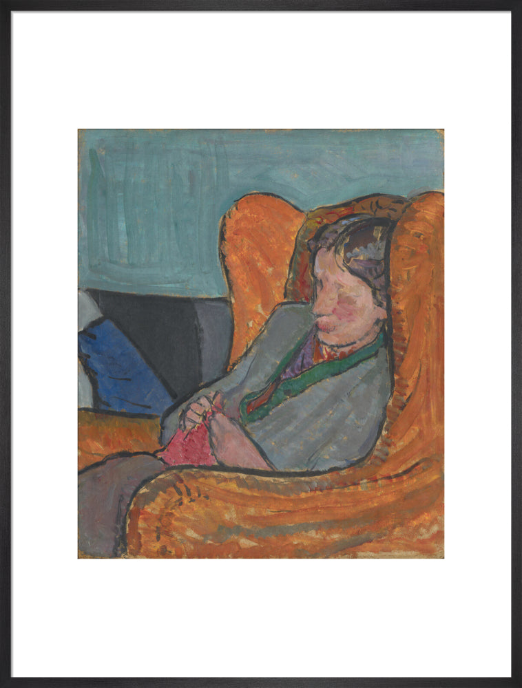 Virginia woolf portrait print (art print, extra large, black frame)
