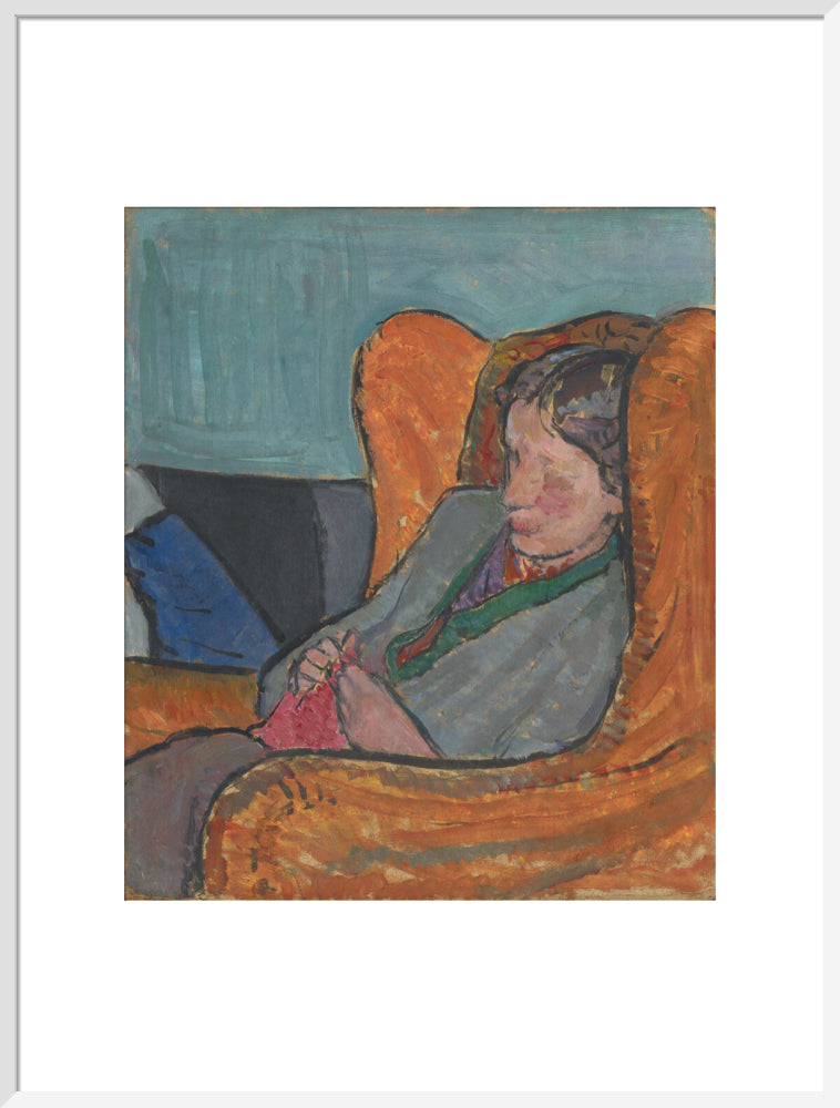 Virginia woolf portrait print (art print, extra large, white frame)