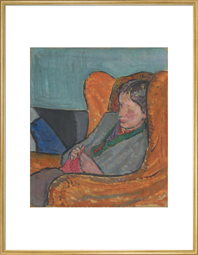Virginia woolf portrait print (art print, extra large, gold frame)