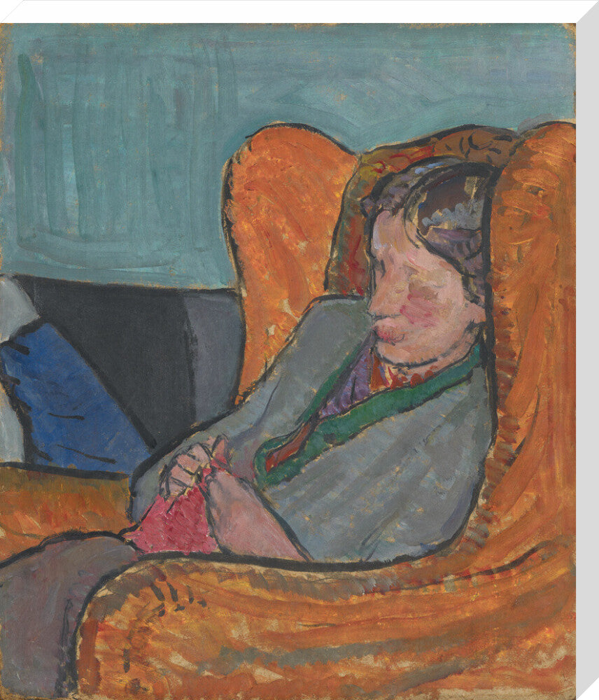 Virginia woolf portrait print (stretched canvas, large, no frame)