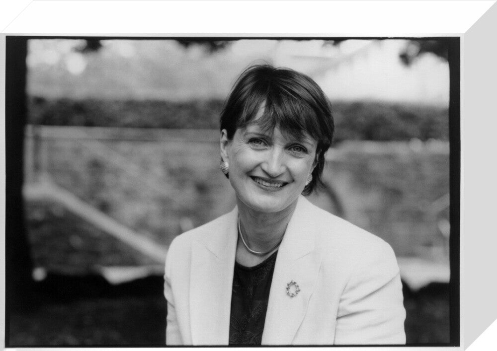 Tessa jowell portrait print (stretched canvas, small, no frame)