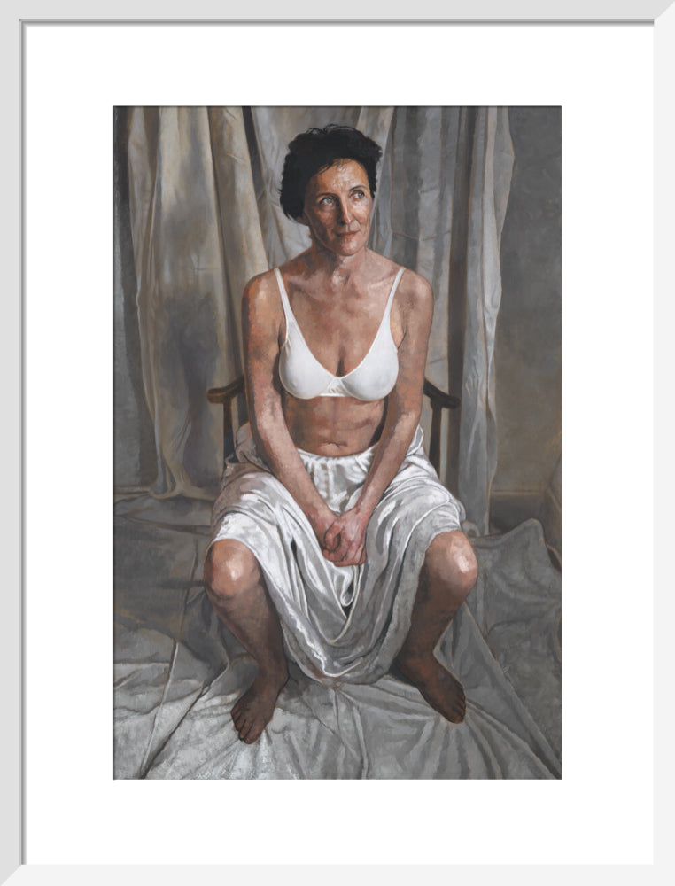 Fiona shaw portrait print (art print, medium, white frame)