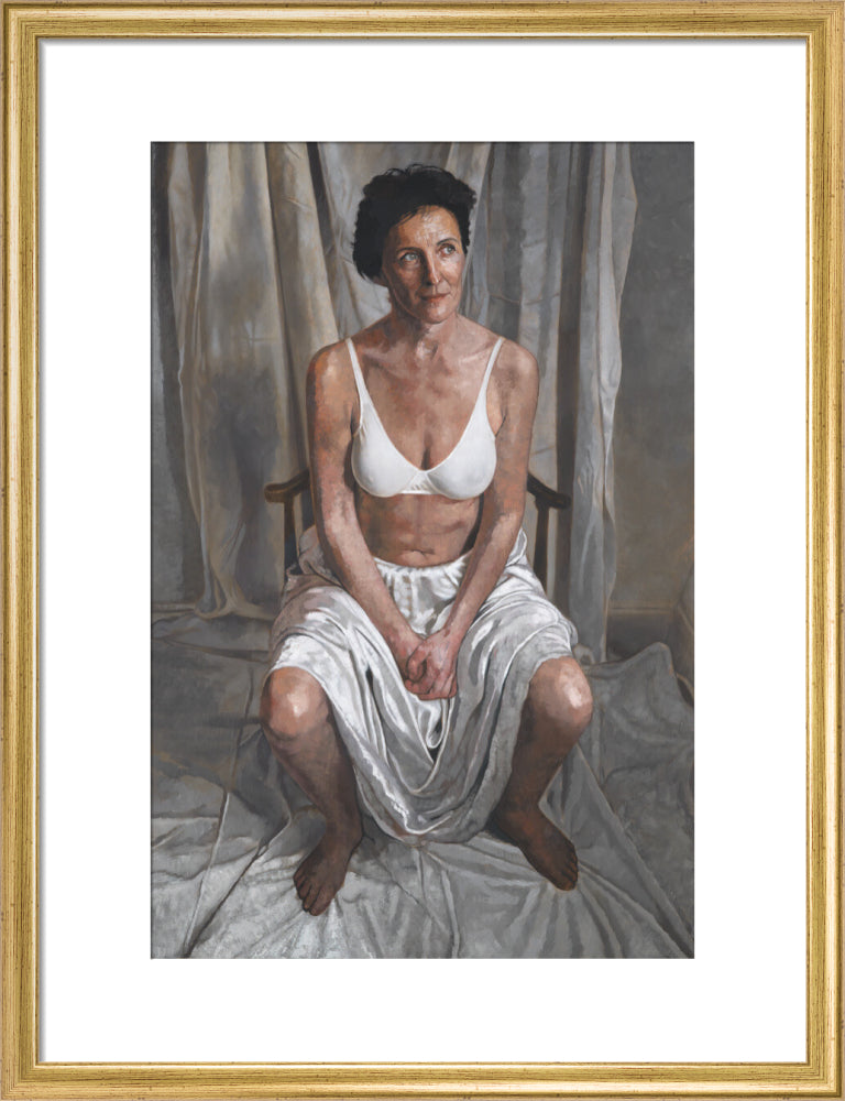 Fiona shaw portrait print (art print, medium, gold frame)
