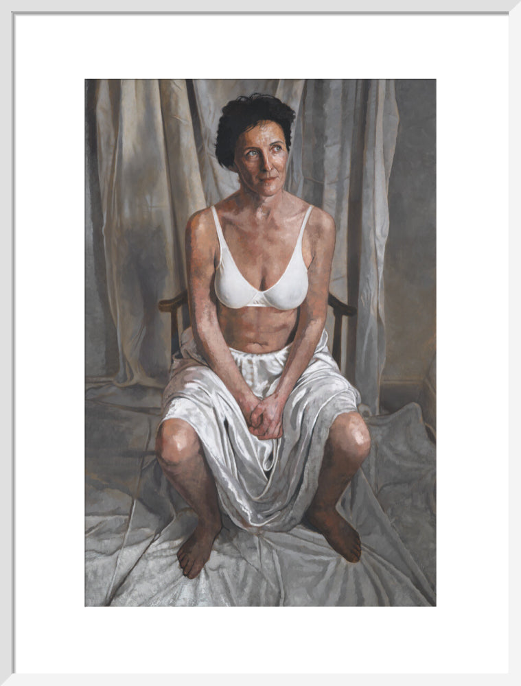 Fiona shaw portrait print (art print, large, white frame)