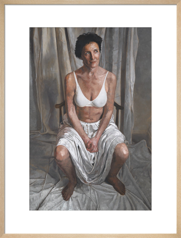 Fiona shaw portrait print (art print, large, natural frame)