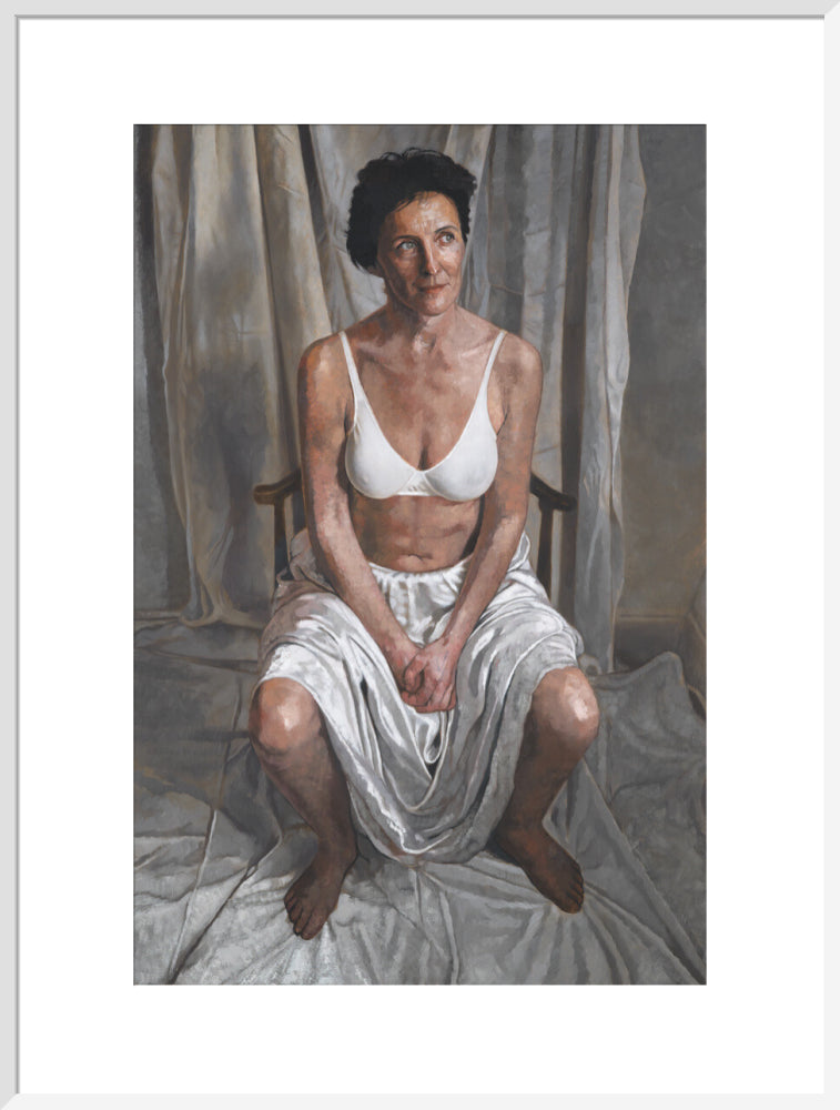 Fiona shaw portrait print (art print, extra large, white frame)