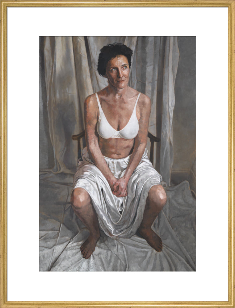 Fiona shaw portrait print (art print, extra large, gold frame)