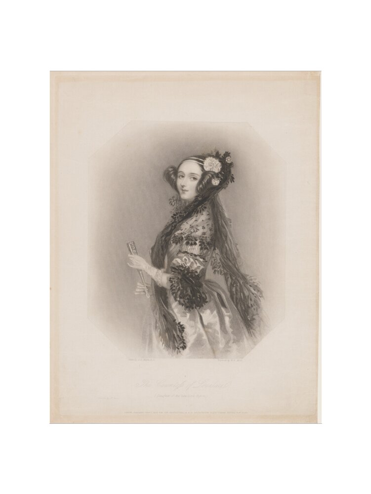 Ada lovelace portrait print (art print, small, no frame frame)