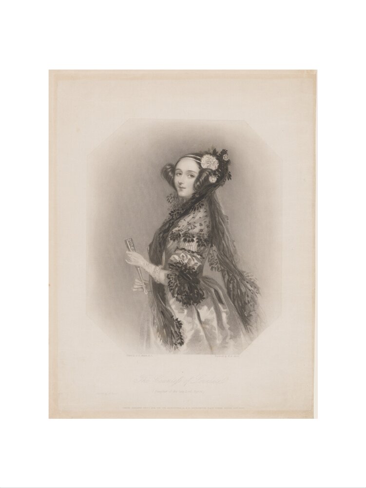 Ada lovelace portrait print (art print, medium, no frame frame)