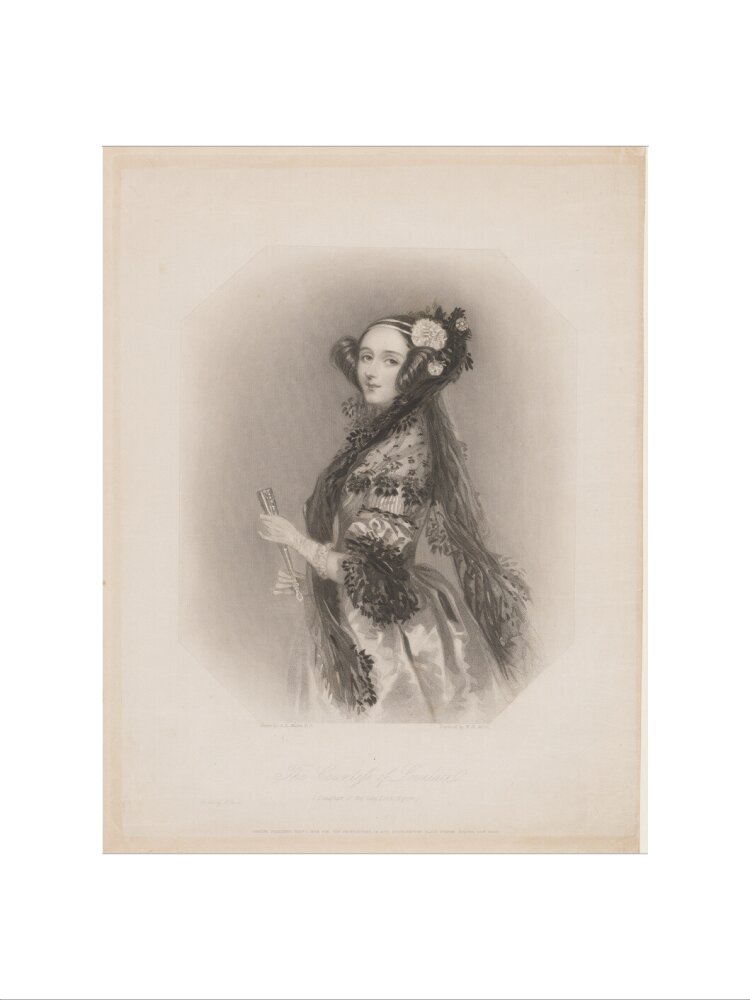 Ada lovelace portrait print (art print, large, no frame frame)